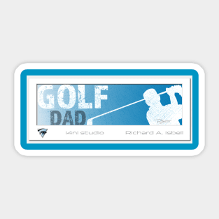 Golf Dad (Blue version) Sticker